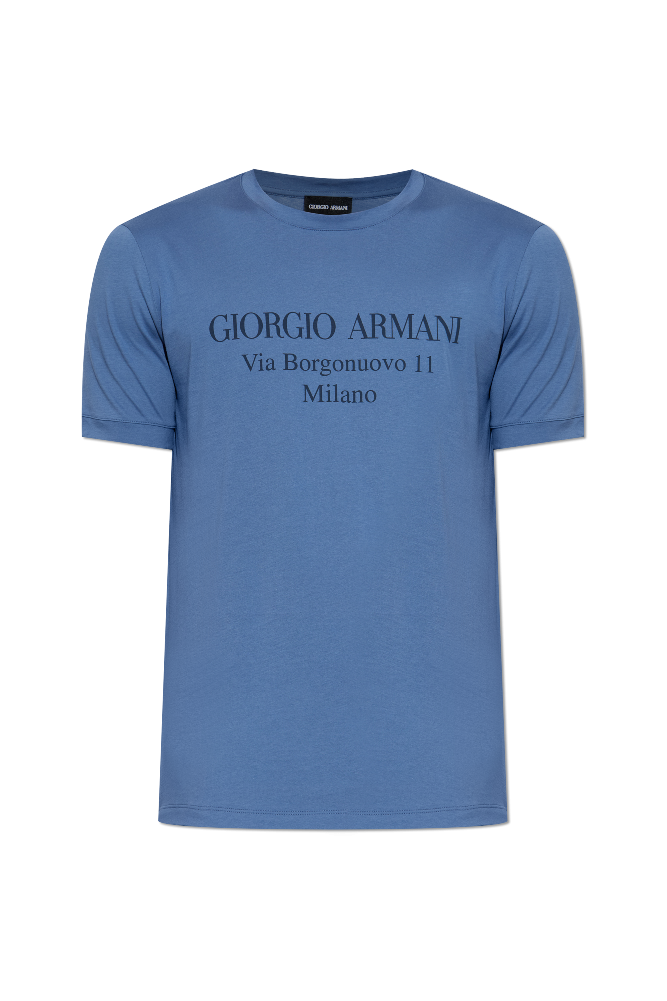Blue T-shirt with logo Giorgio Armani - Vitkac AS